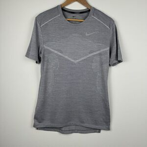 Nike Running Dri Fit Shirt Top Mens Size Small Grey Peleton